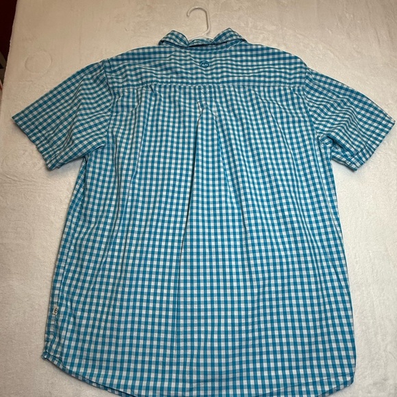 Magellan Outdoors Blue Checkered Button Down Casual Shirt - Picture 2 of 4